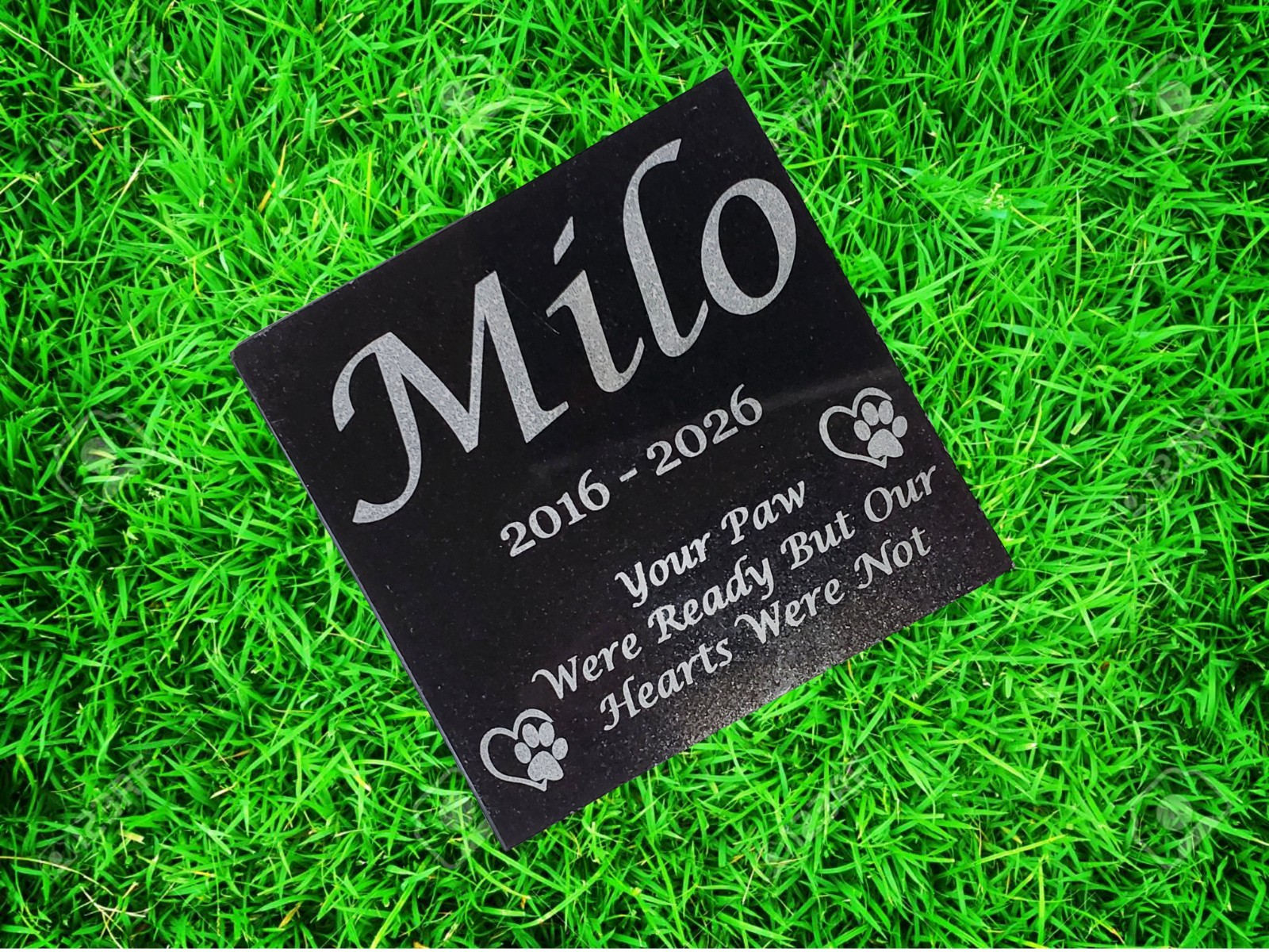 Grave Marker Headstone Garden Pet Loss Memorial Burial Granite Stone Plaque d12