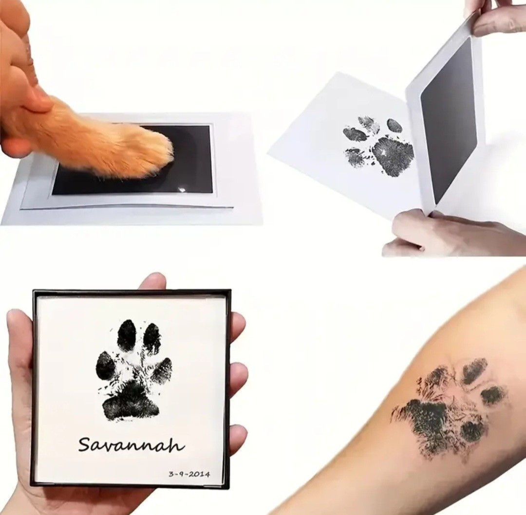 Touch Ink Pad Paw Print For Dog & Cat Scrapbooks Imprint Card Kit, FREE SHIPPING