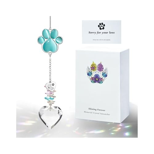 Pet Memorial Suncatcher – Thoughtful Dog & Cat Bereavement Gifts, Natural