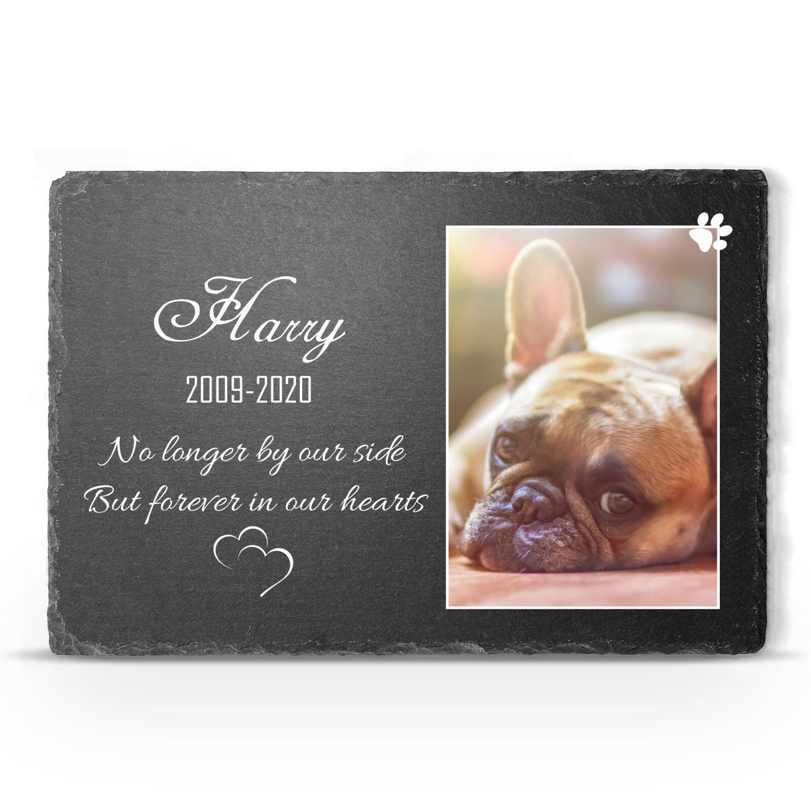 Personalized Pet memorial plaque, grave marker Cute memory 20×30 cm Photo plaque