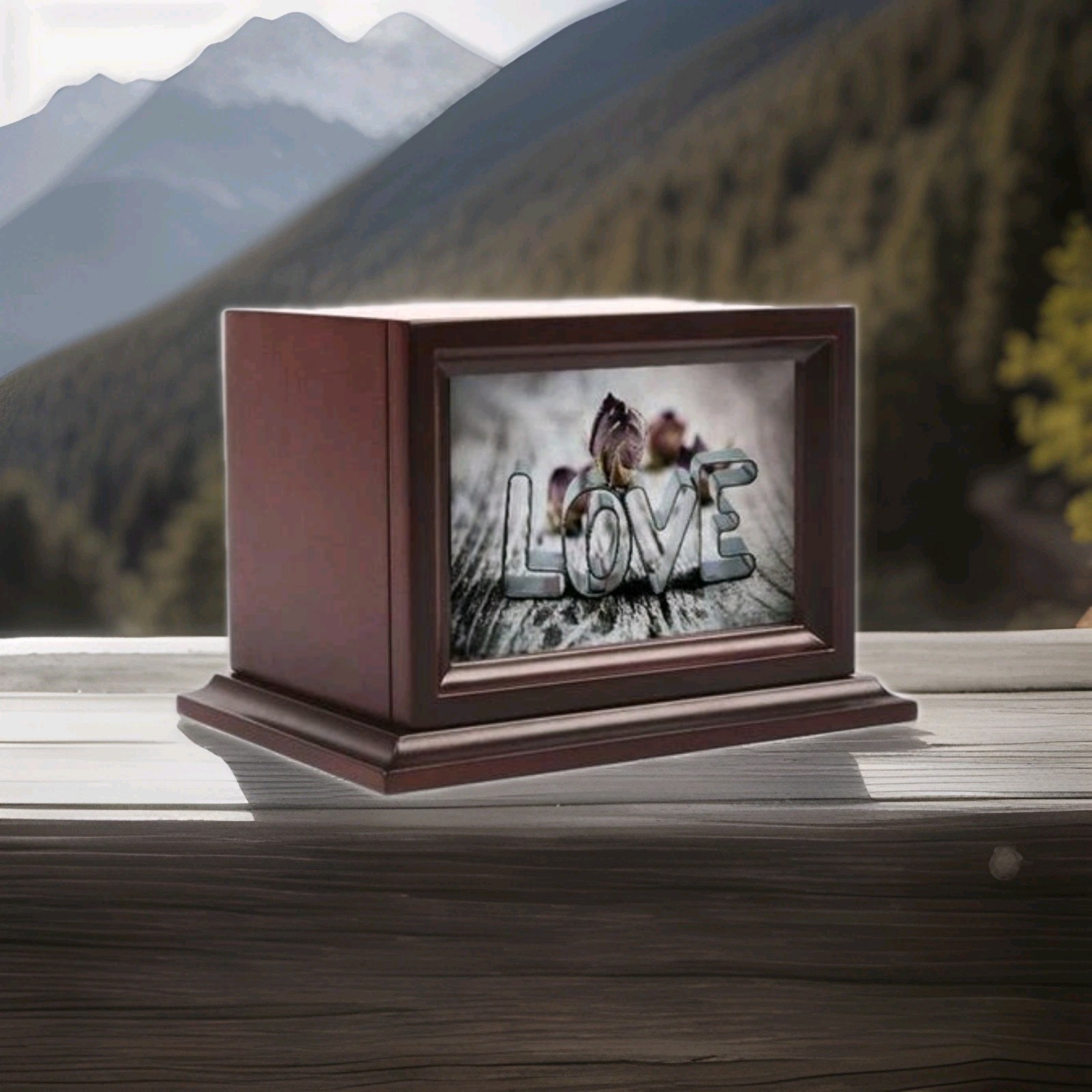Pet Cremation Urn Solid Wood Photo frame Beautifully made For Your Pet To 70Lbs