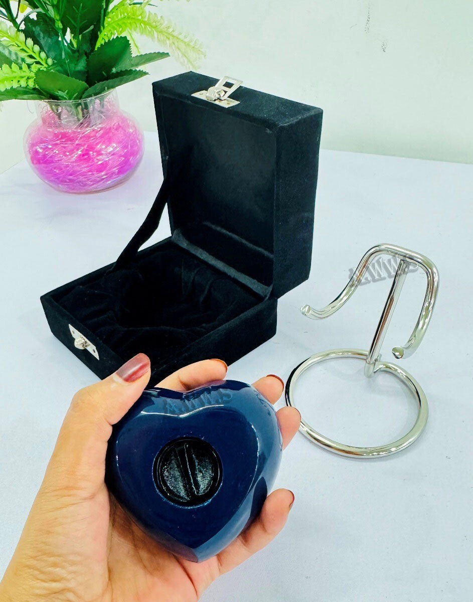 Small Cremation Keepsake Urn For Token Pet & Human Ashes Mini Heart Shape Funera