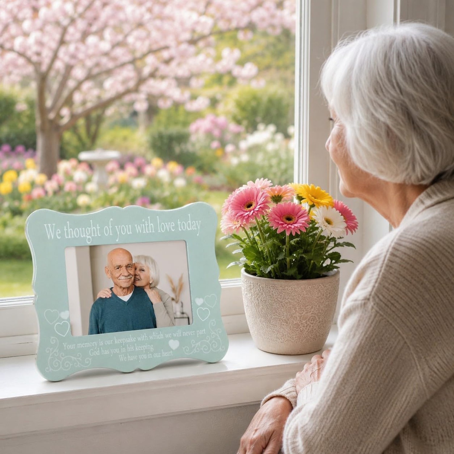 BANBERRY DESIGNS Memorial 4×6 Picture Frame We Thought of You with Love Today…