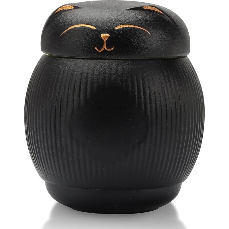 Mini Cat Urn Cute Smiling Kitten Design Ceramic Pet Ashes Memorial Keepsake New
