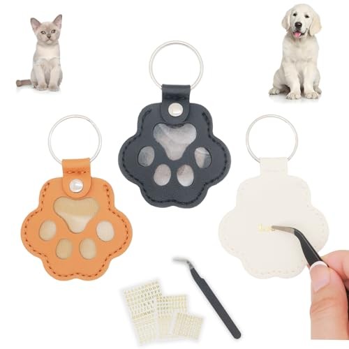 3 Pack Pet fur Keepsake DIY Cat Hair Keychain Kit Customization Memorial Gift