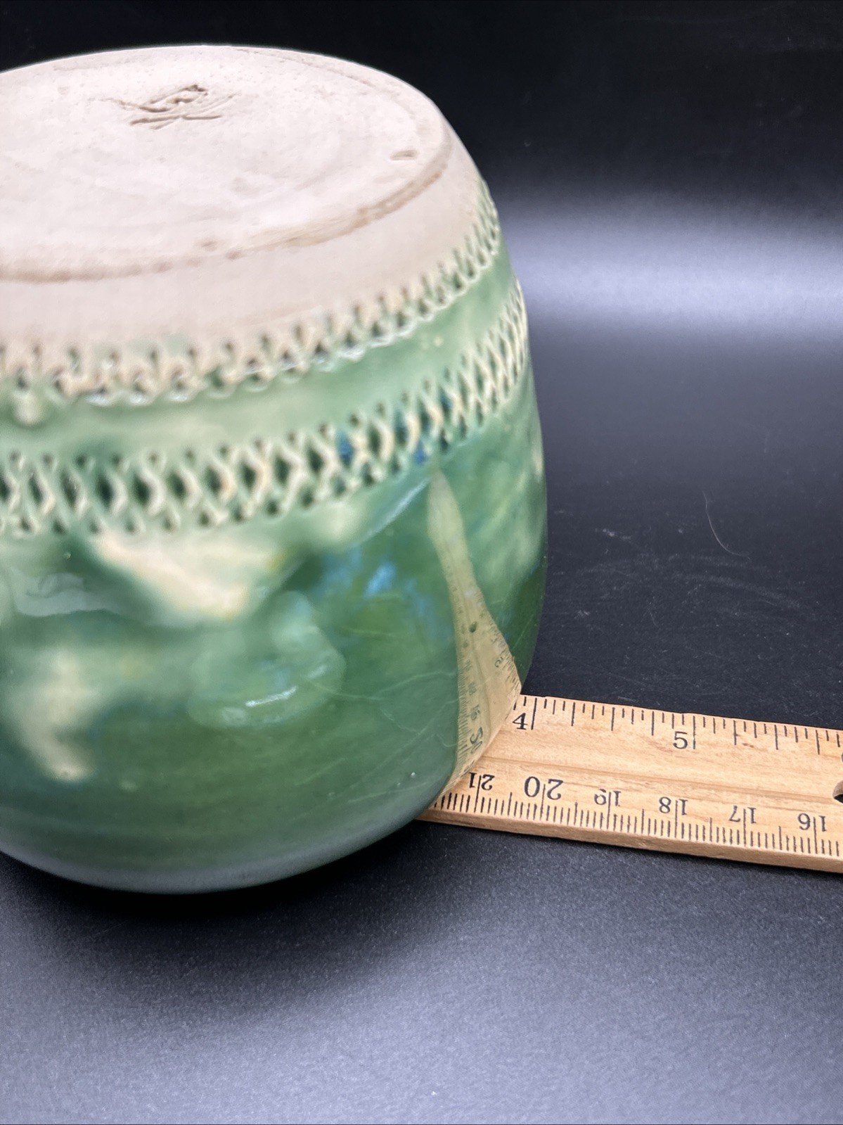 PET URN Hand Made Thrown Pottery For Ashes & Memorabilia 4” Wide 3 1/2” Tall