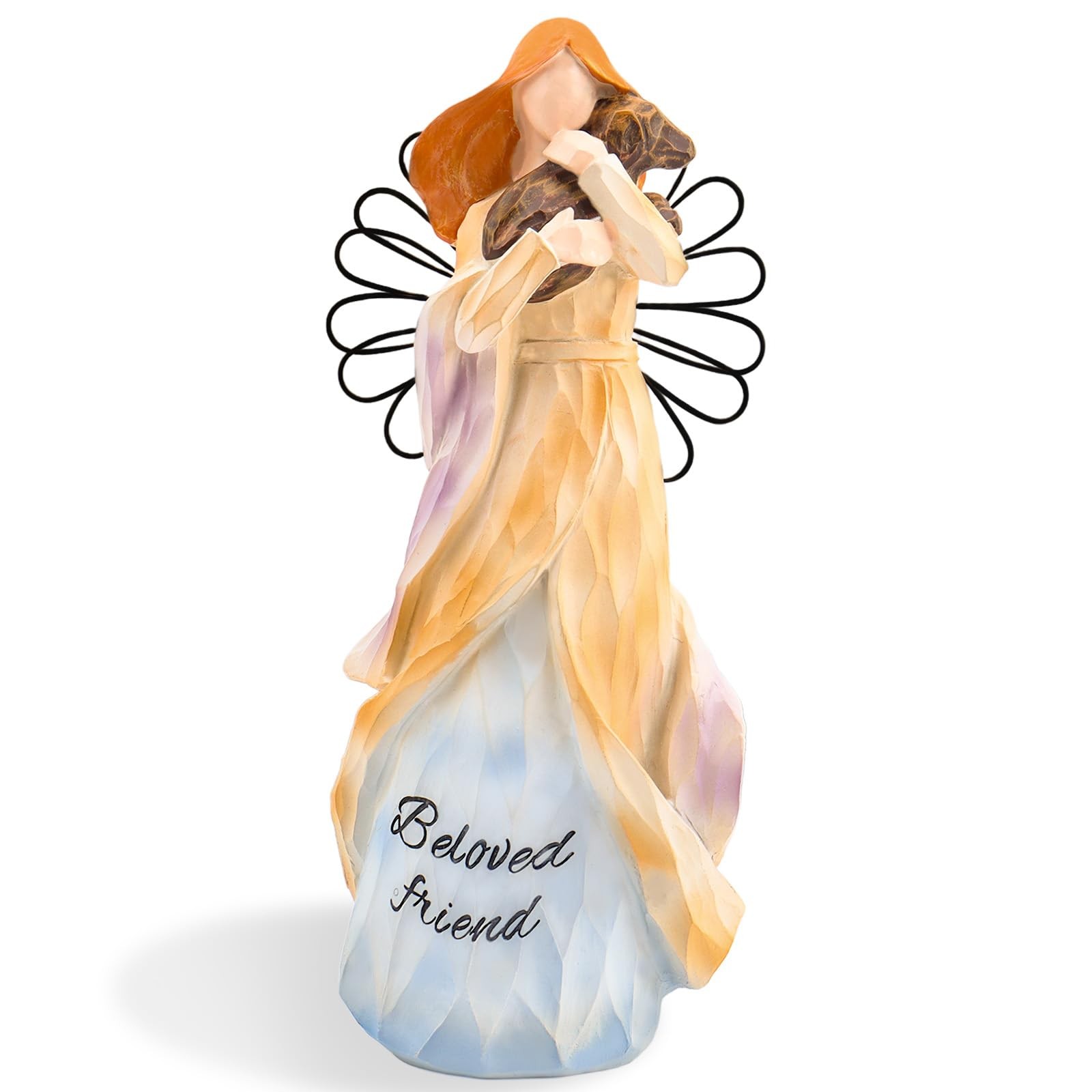 Dog Memorial Gifts for Loss of Dog – Angel Figurine Holding Dog, Resin Pet Lo…