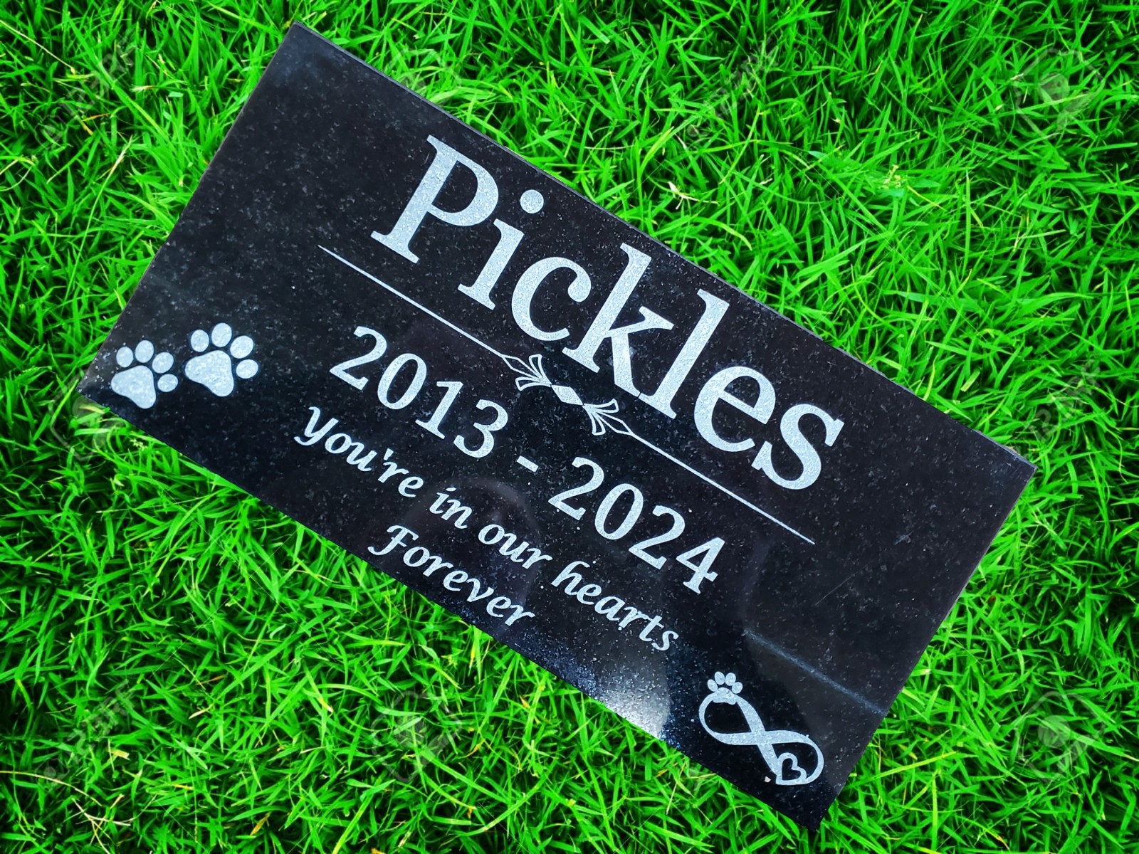 6×12 Granite pet memorial grave head stone marker cat dog chicken rabbit gift t1