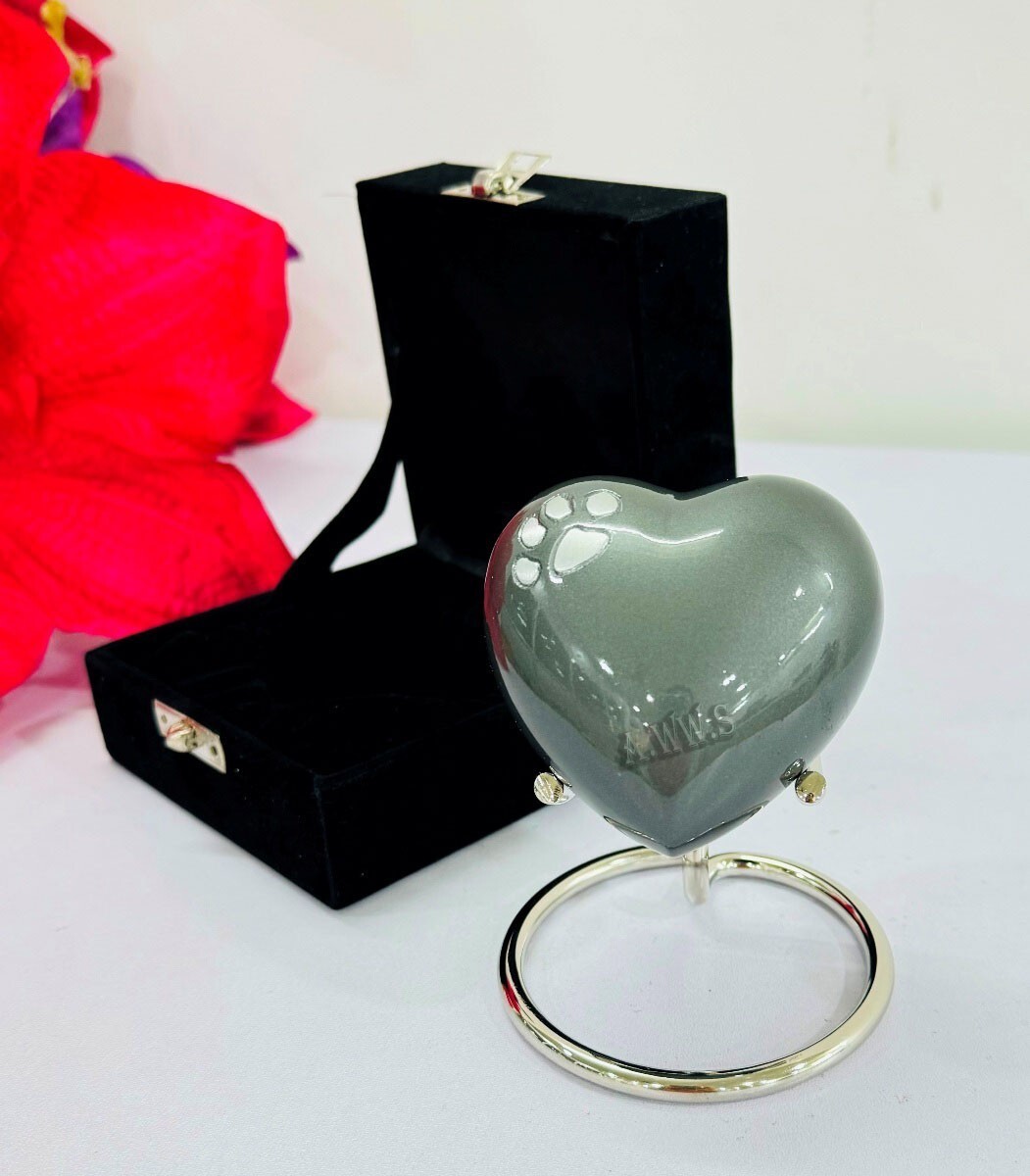 Heart Urn Keepsake Cremation Paw Urn for Human pet Ashes Urn Heart Shaped – Perf