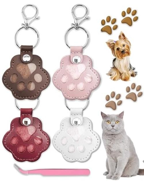 4 Pcs Pet Fur Keepsake Cat Dog Hair – Dark Brown, White, Red, Pink