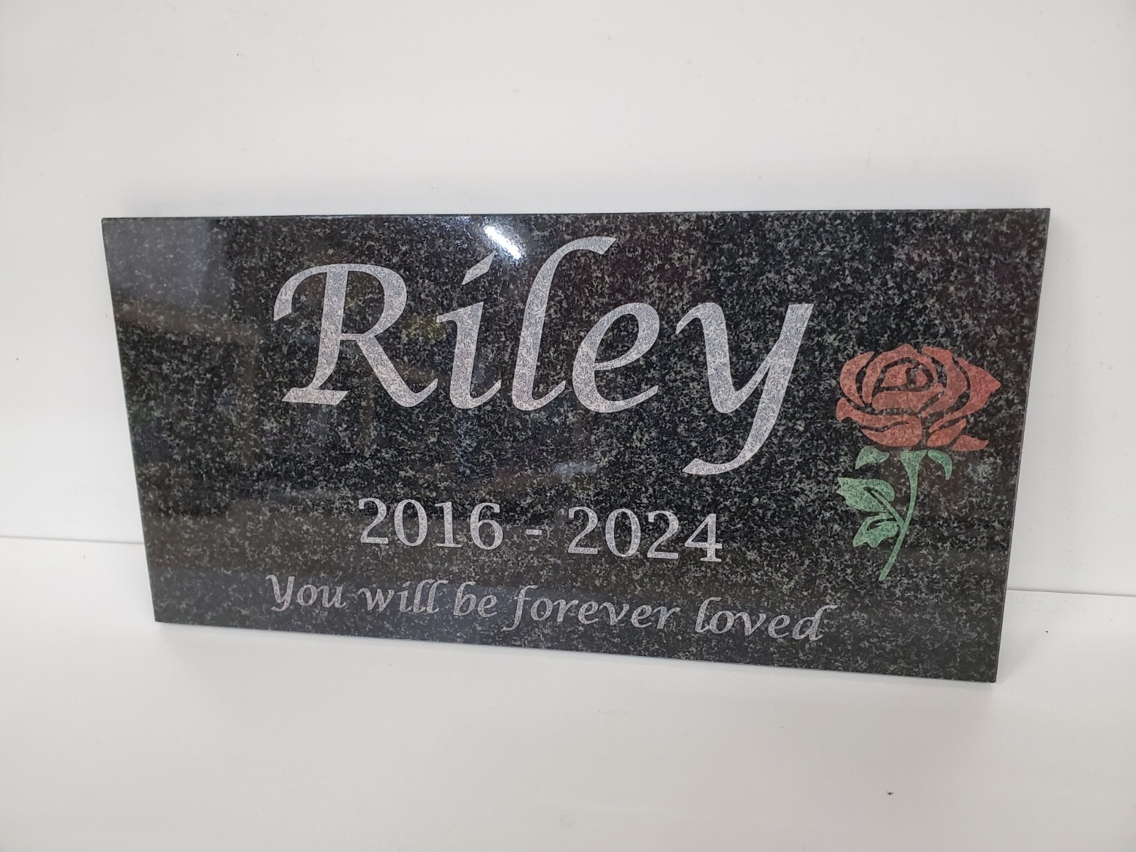 Memorial Headstone Grave Stone Plaque Marker Custom Loved Ones Pet Loss Gift t6