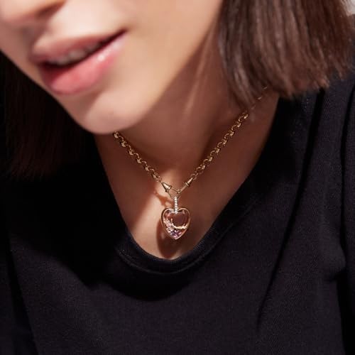 Women Locket Necklace Titanium steel Round 18K Photo Lockets that Hold Gold