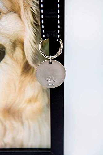 Black Dog Memorial Picture Frame With Poem Engravable Tag For Pet Loss Sympathy