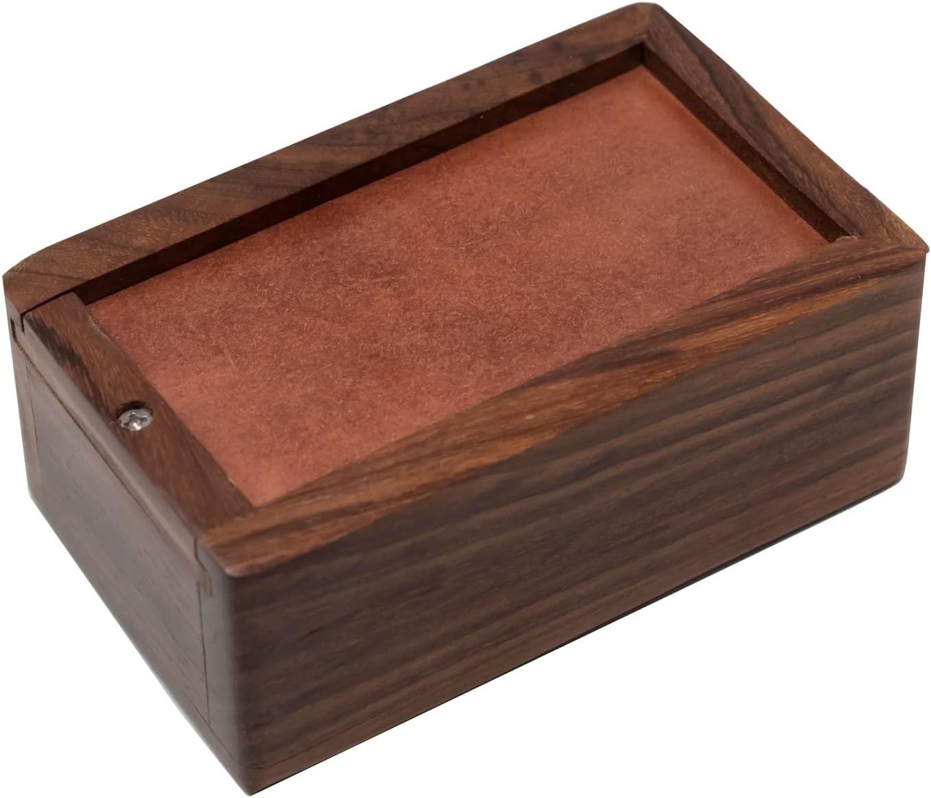 Wooden Ashes Urn Box Hand Carved Floral Memorial Keepsake (Medium Box)
