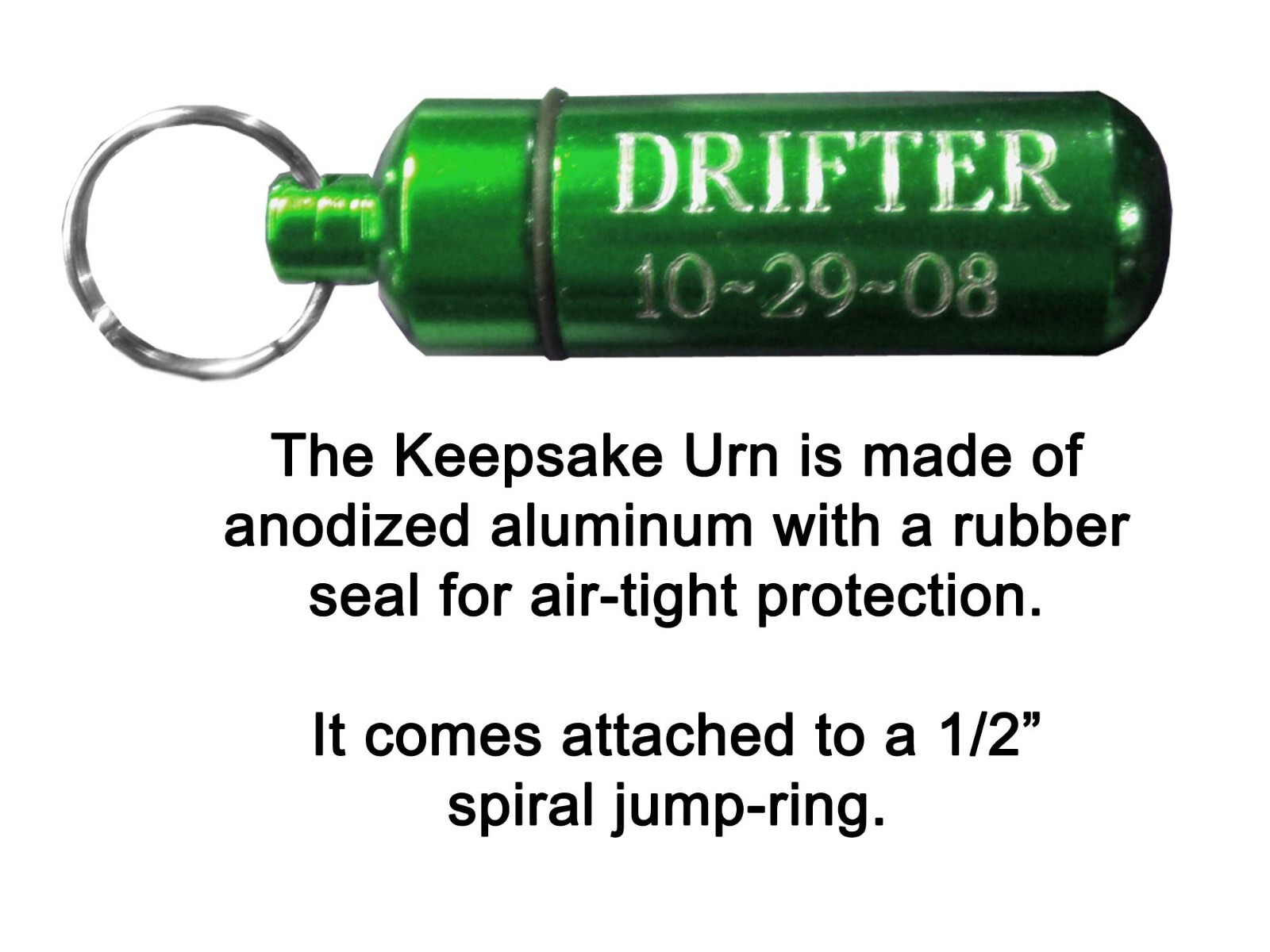Engraved Pet Keepsake Urn Memorial Key Chain Dog Cat Any Type of Pet