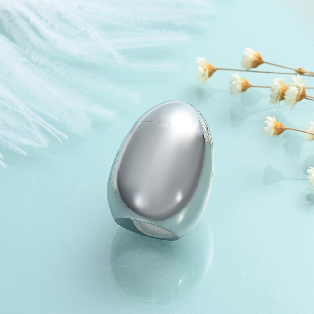 3*4cm Stainless Steel Pet Memory Egg Shaped Miniature Urn Dog Cat Cremation Ashe