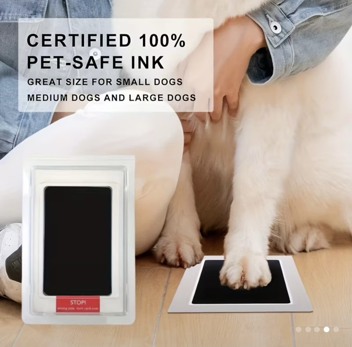 1pc Pet Paw Print Memorial Ink Pad with Touchless Ink for Pet Pawprint