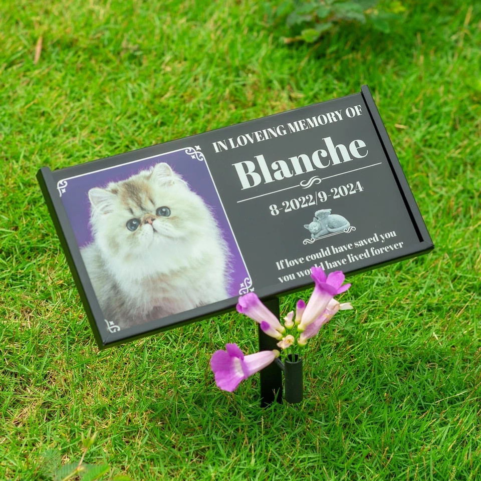 Grave Marker Stand,Heavy Duty Gravestone Holder,Memorial Plaque Support for P…