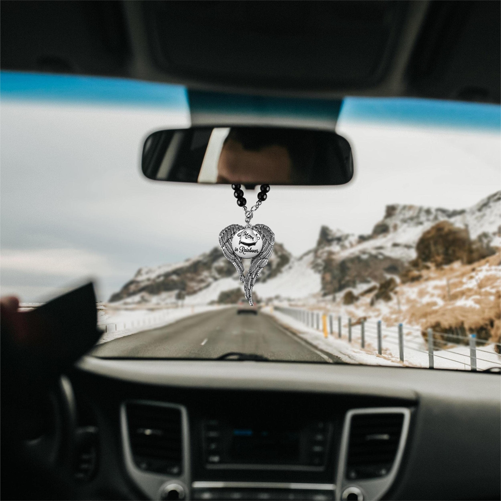 Loss of Mother Memorial Car Charm – Sympathy Rear View Mirror Hang Accessory …