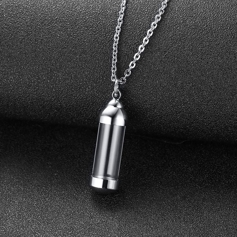 Openable Glass Vial Necklace Pendant Memorial Ash Bottle Cremation Pet Jewelry
