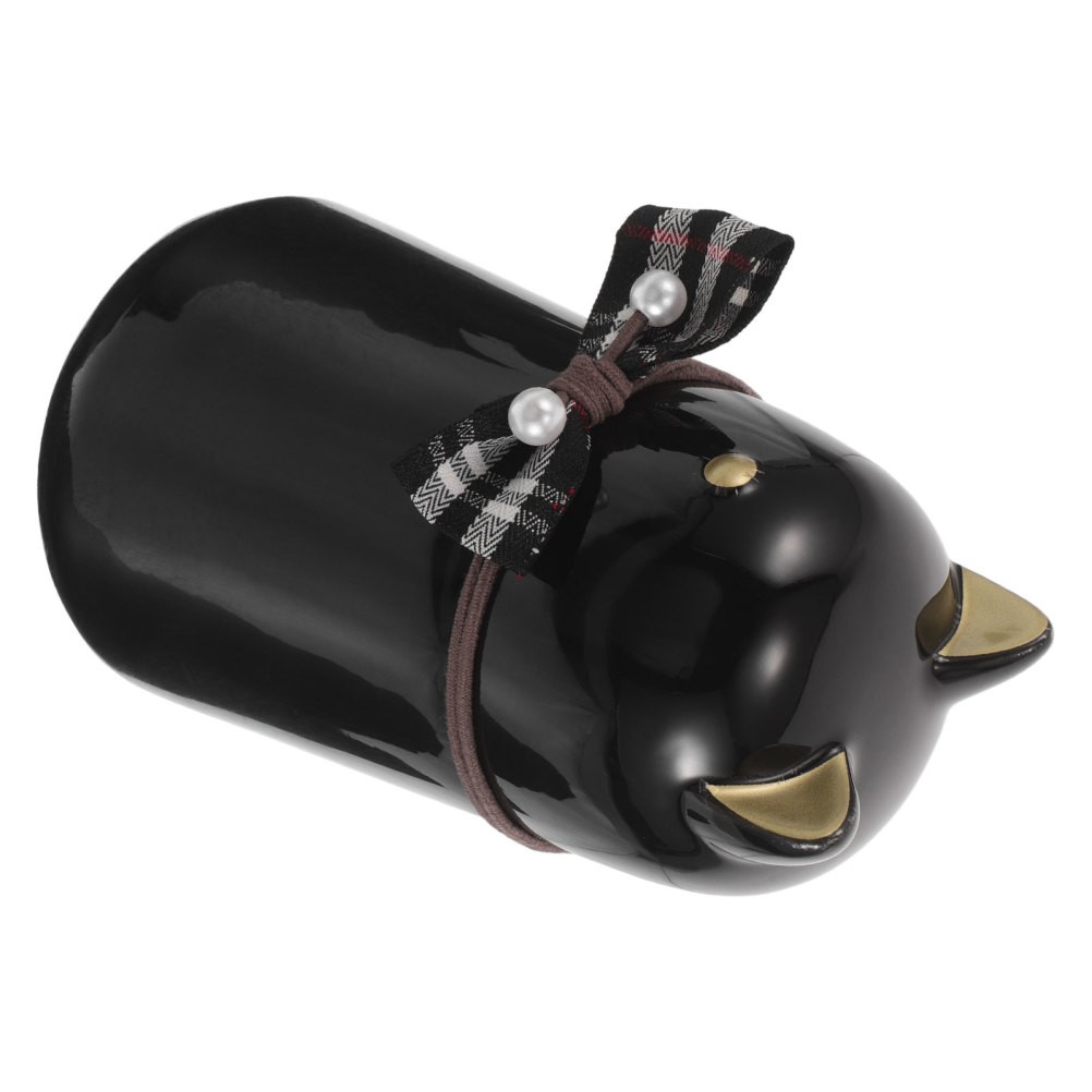 Decorative Black Cat Funeral Urn Ceramic Keepsake Box for Pet Ashes Storage