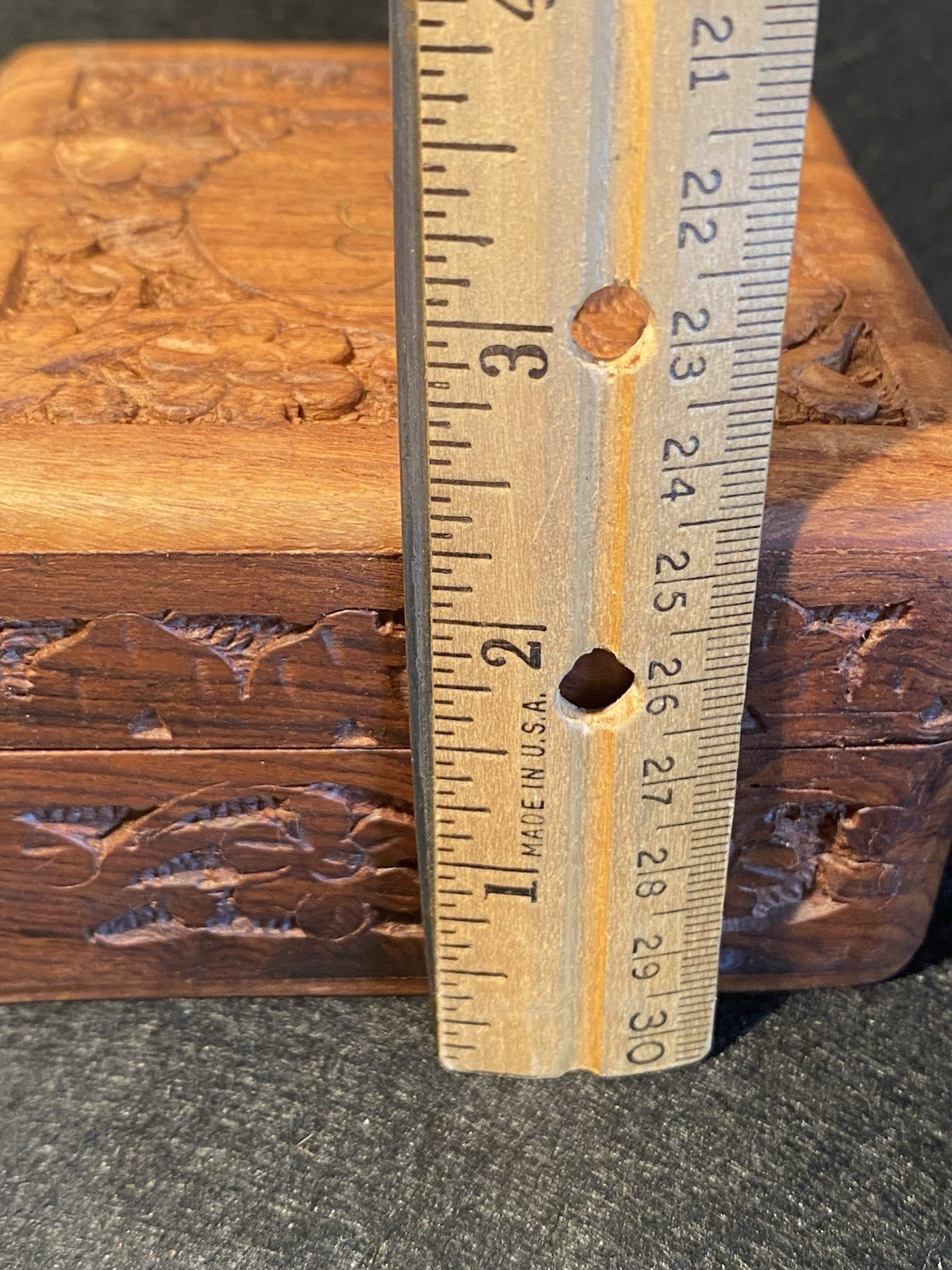 Cremation Urn For Ashes Small Wooden Pet Memorial Keepsake Box Trinket Brass