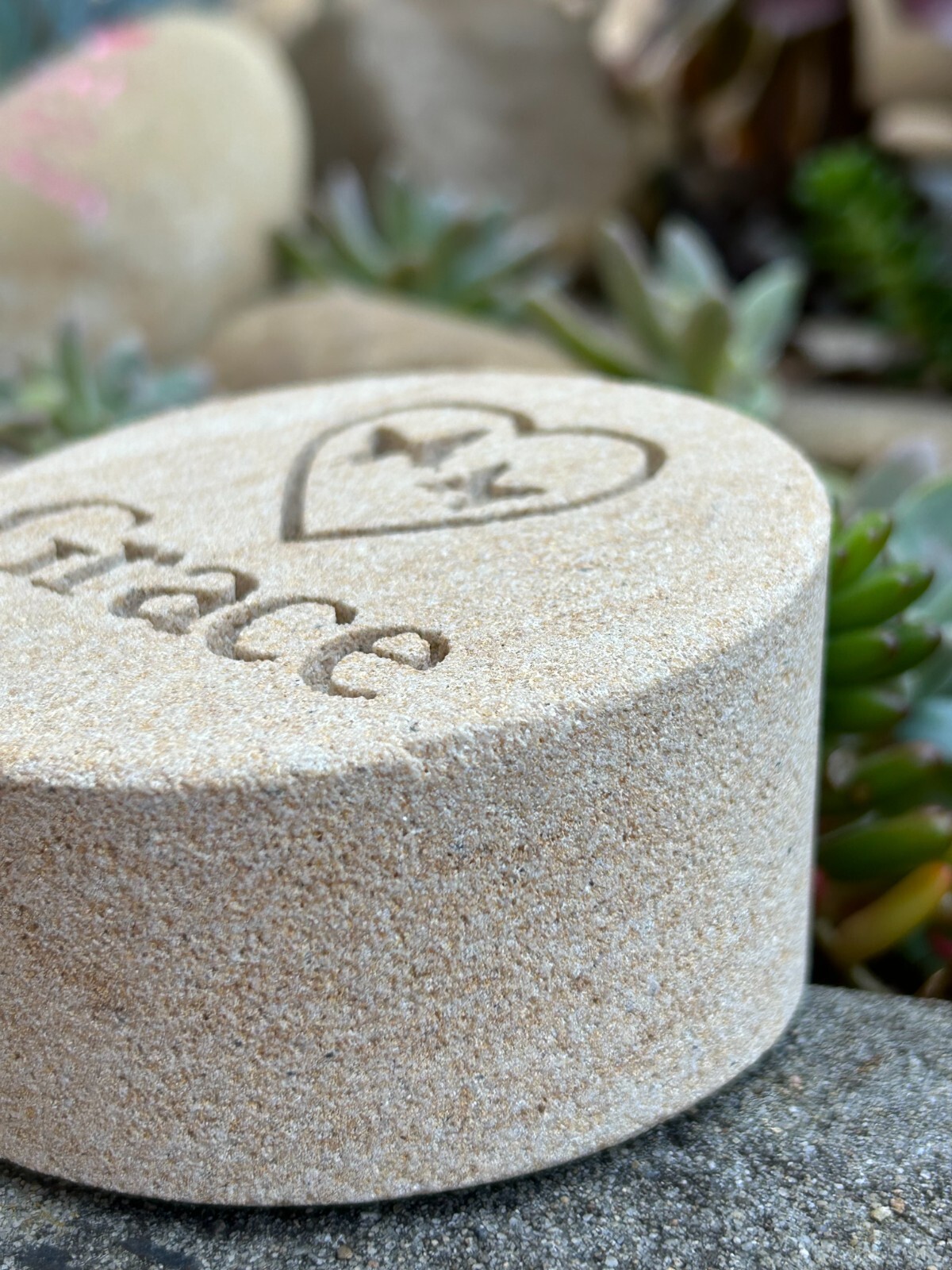 Memorial Keepsake – Personalised Sand stone