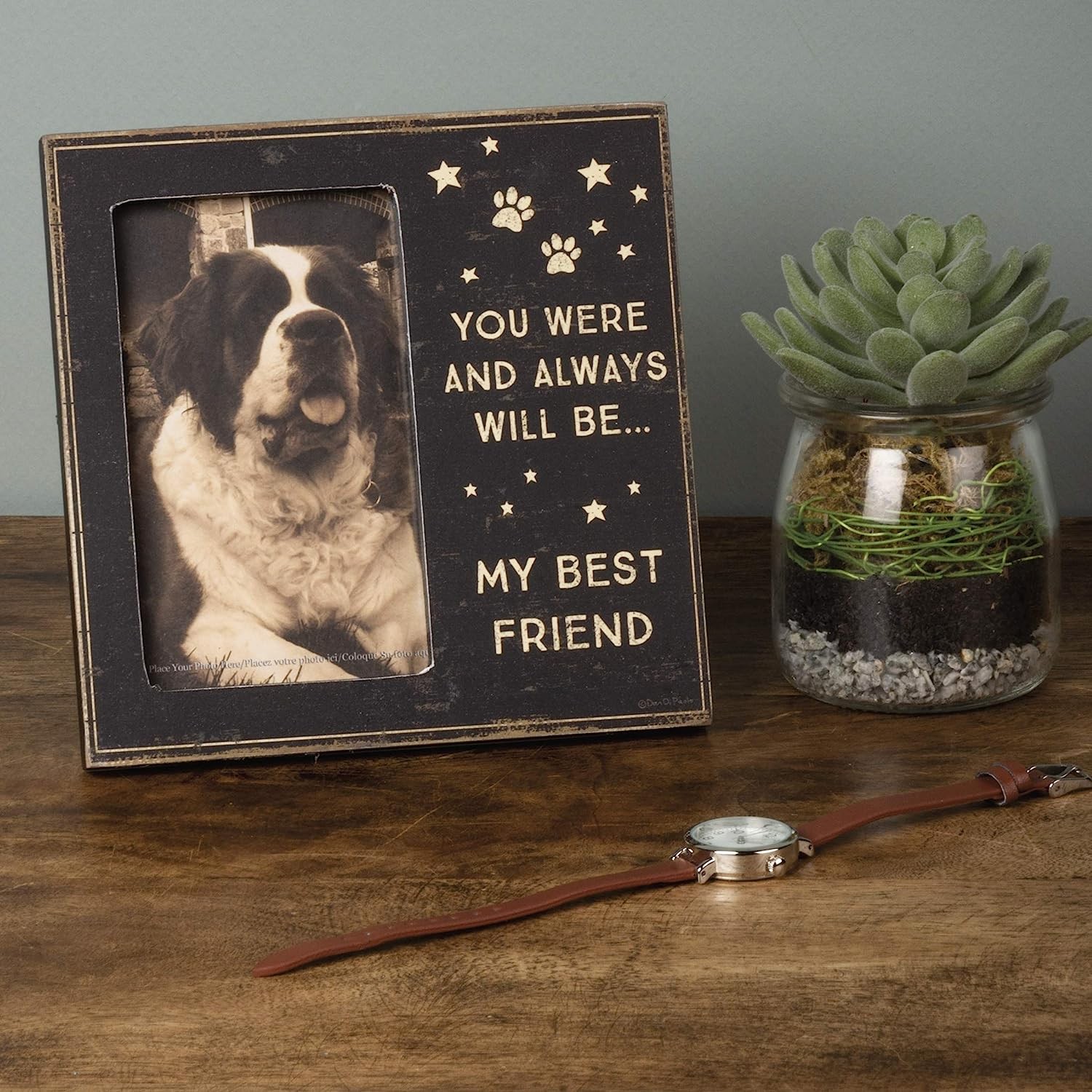 Primitives by Kathy Pet Memorial Photo Frame, 6″ x 6″, My Best Friend Always