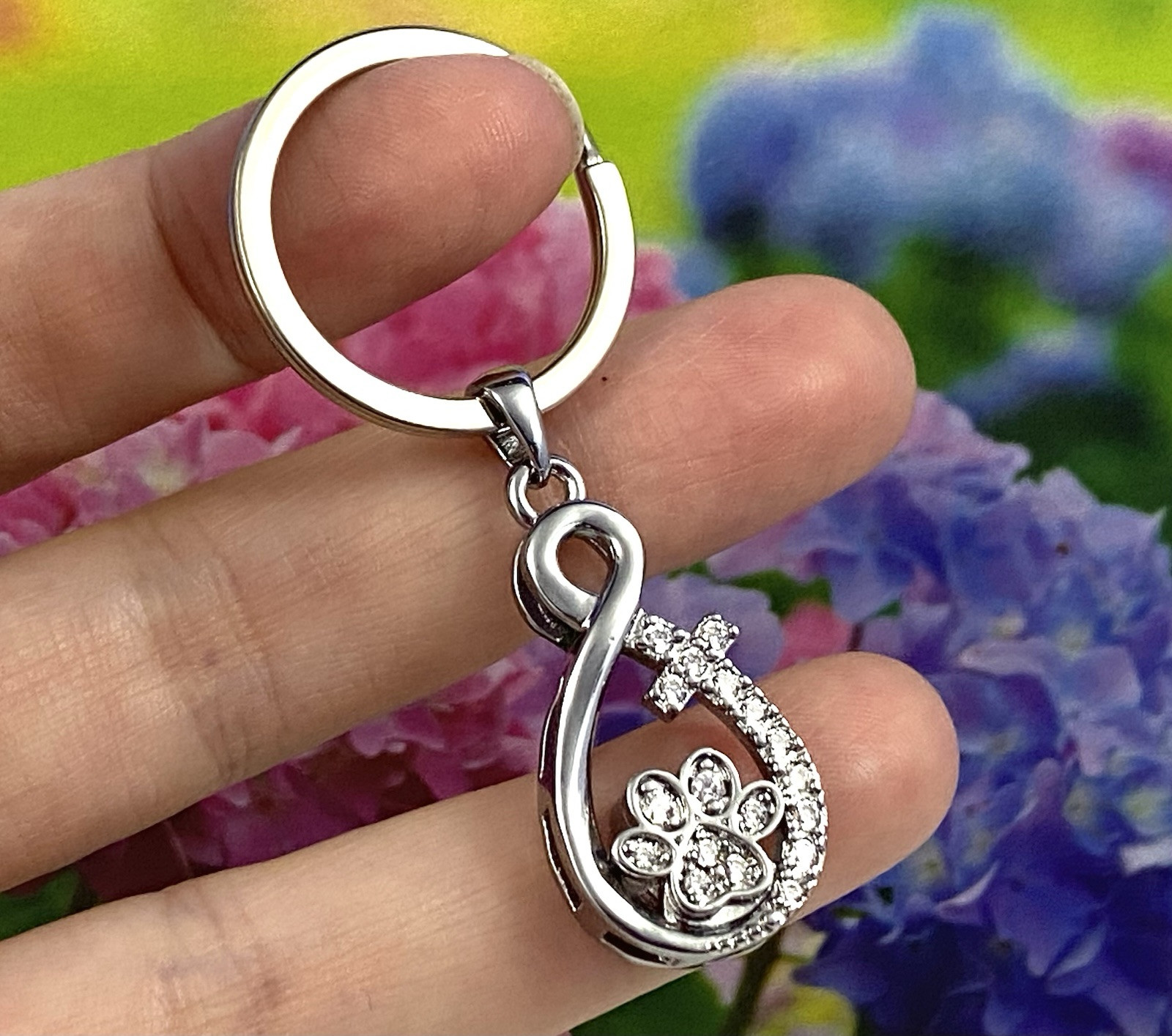 Pet Cremation Jewelry Necklace Pendant Urn Holds Ash Paw Print Dog Cat Infinity