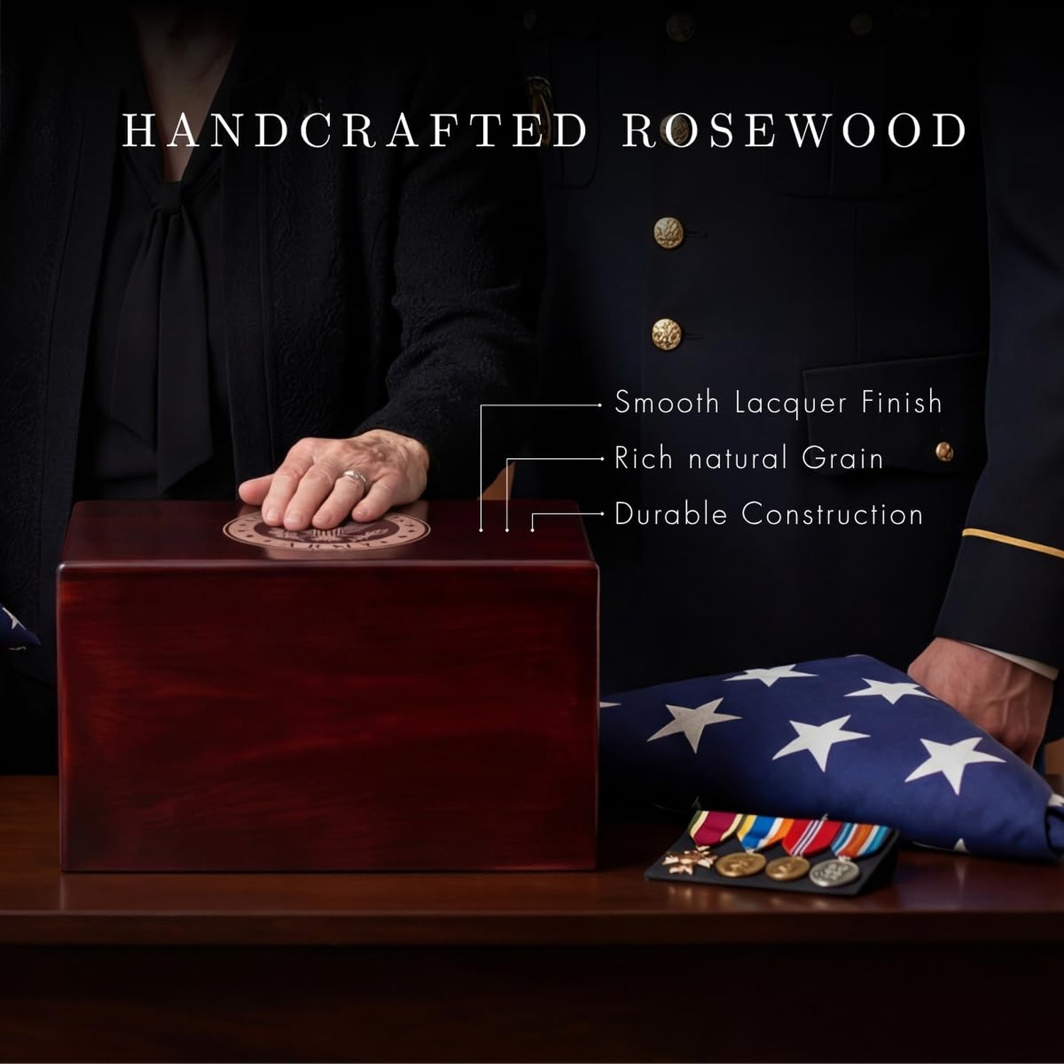 Bey-Berk Officially Licensed U.S. Army Military Urn – Large Cremation Urn for…