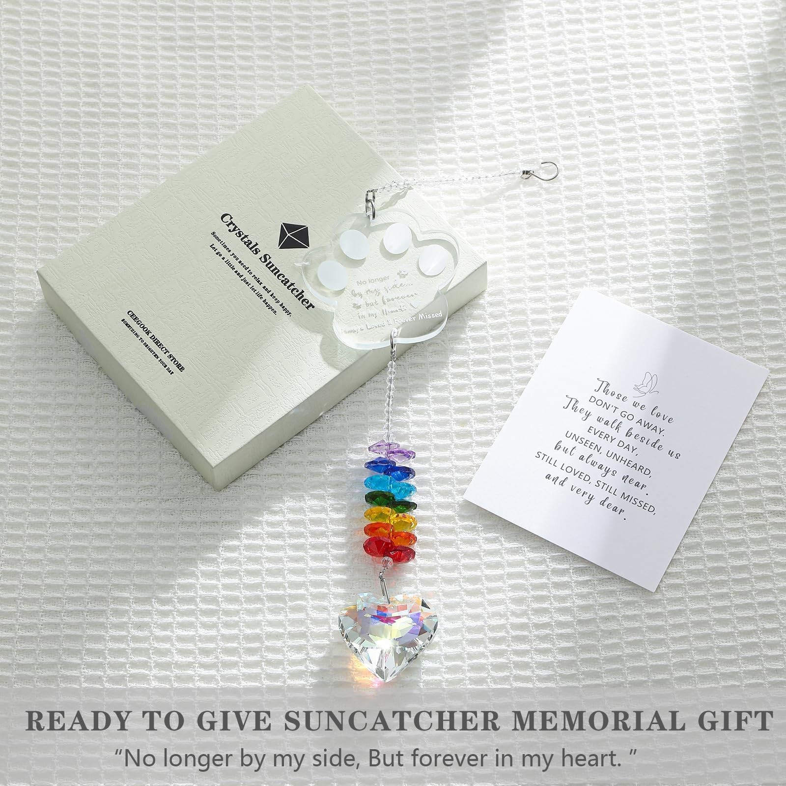 Dog Memorial Gifts for Loss of Dog, K9 Pet Memorial Crystal Suncatcher,Pet Pa…