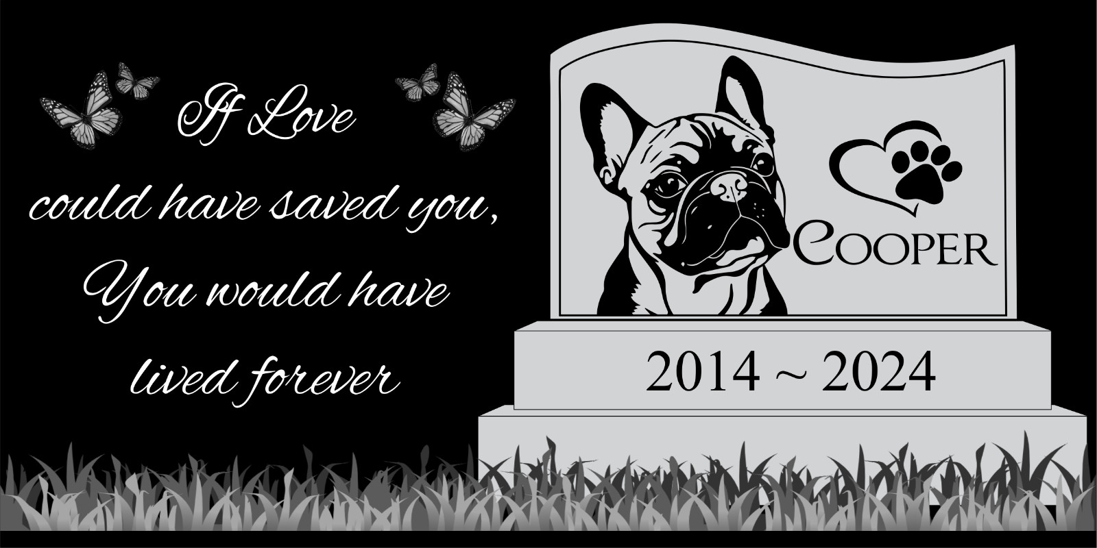 Pet memorial Engraved Marker, headstone Granite gravestone Golden Retriever, dog