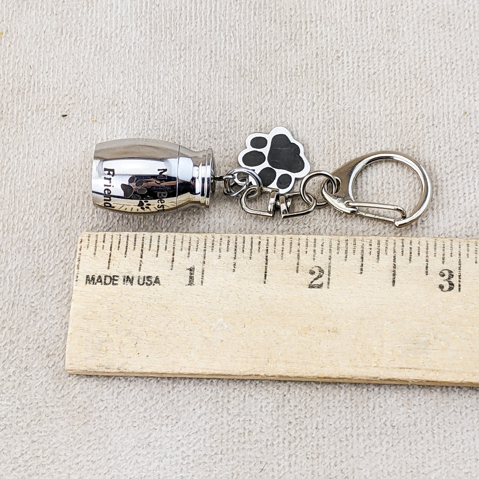 urn26B Pet ashes urn & Pet Paw charm Miniature Metal Cremation keychain mourning