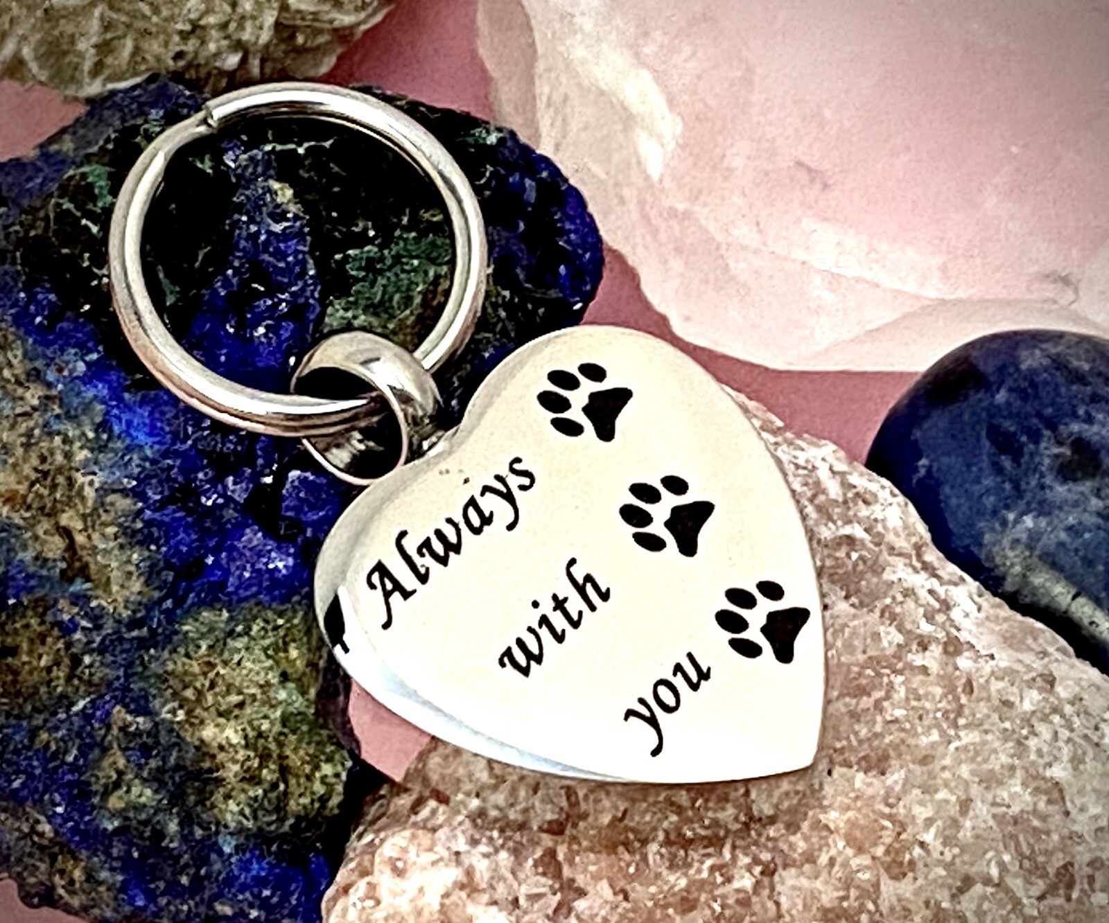 Pet Cremation Necklace Pendant Urn Paw Print Always with You Dog Cat In My Heart
