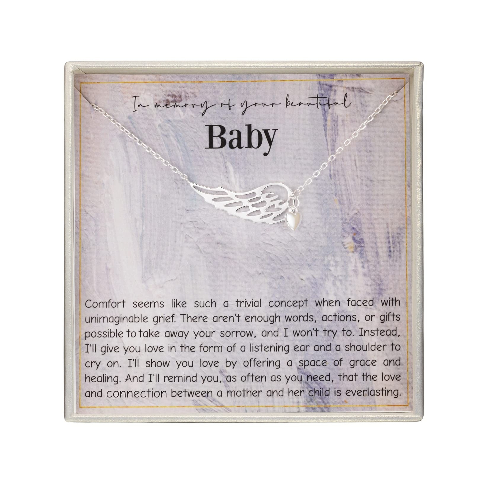 RareLove Miscarriage Gifts for Mothers,925 Sterling Silver Baby Angel Wing He…