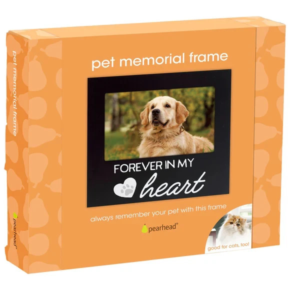 Pearhead Pet Forever In My Heart Memorial Keepsake Picture Frame, Color Varies