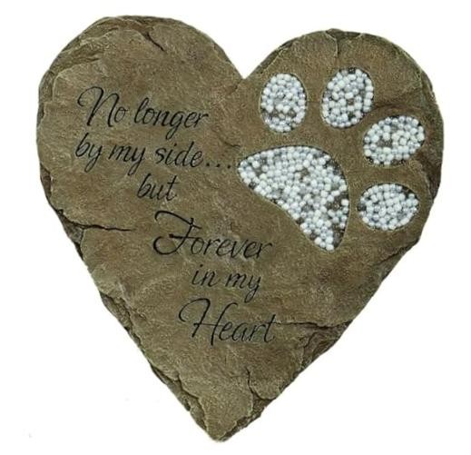 98843 Pet Memorial Garden Stone, Brown White
