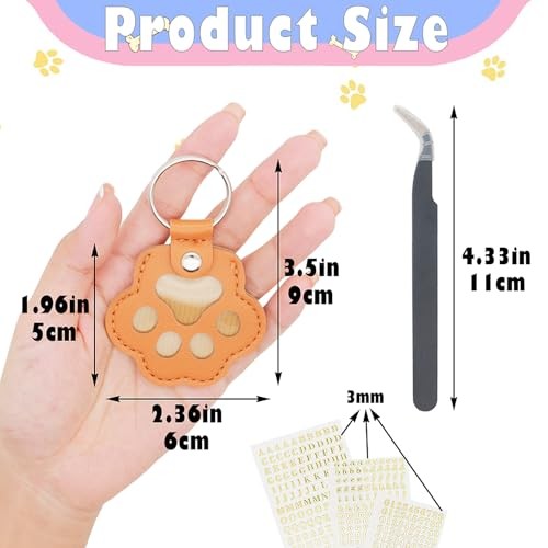 3 Pack Pet fur Keepsake DIY Cat Hair Keychain Kit Customization Memorial Gift