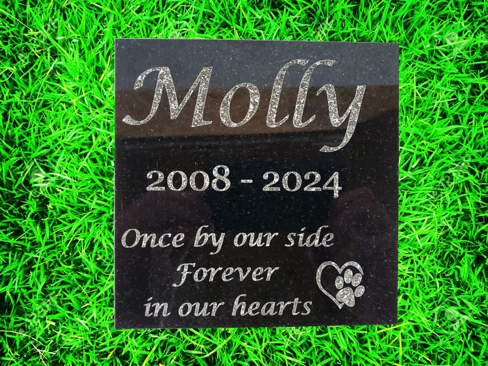 Dog or Cat Pet Memorial Grave Stone Garden Headstone Granite Burial Marker d2