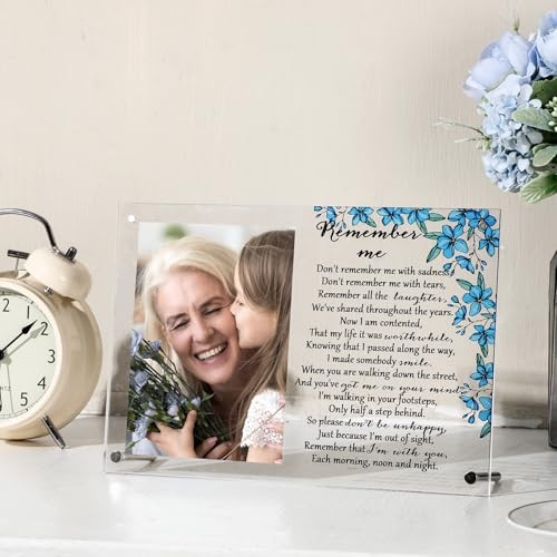 Memorial Picture Frame Sympathy Gifts for Loss of Loved One Passed Away Flower