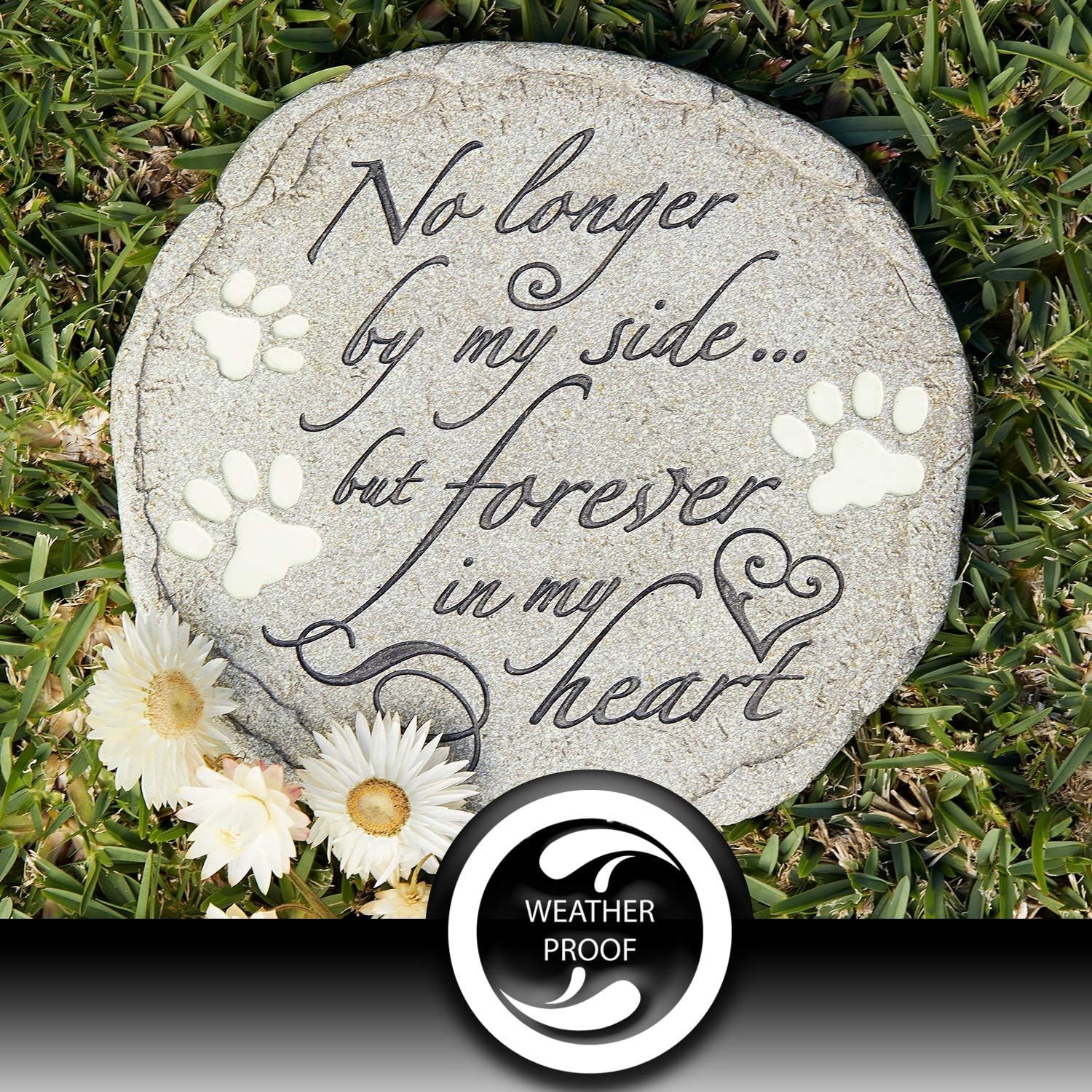 Pet Memorial Stone Waterproof Garden Grave Marker for Cat Dog Loss