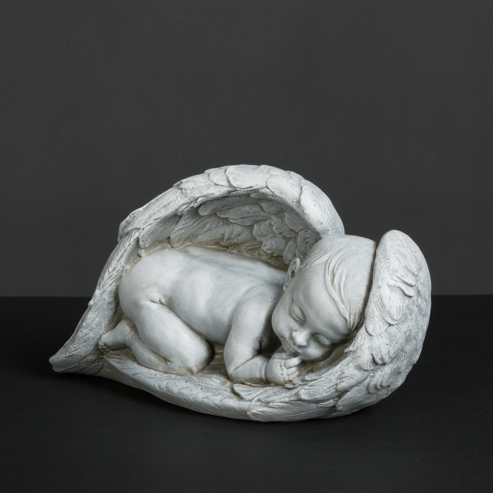 8″ Sleeping Angel in Wings Statue-Guardian Angel Baby Statue,Resin Memorial G…