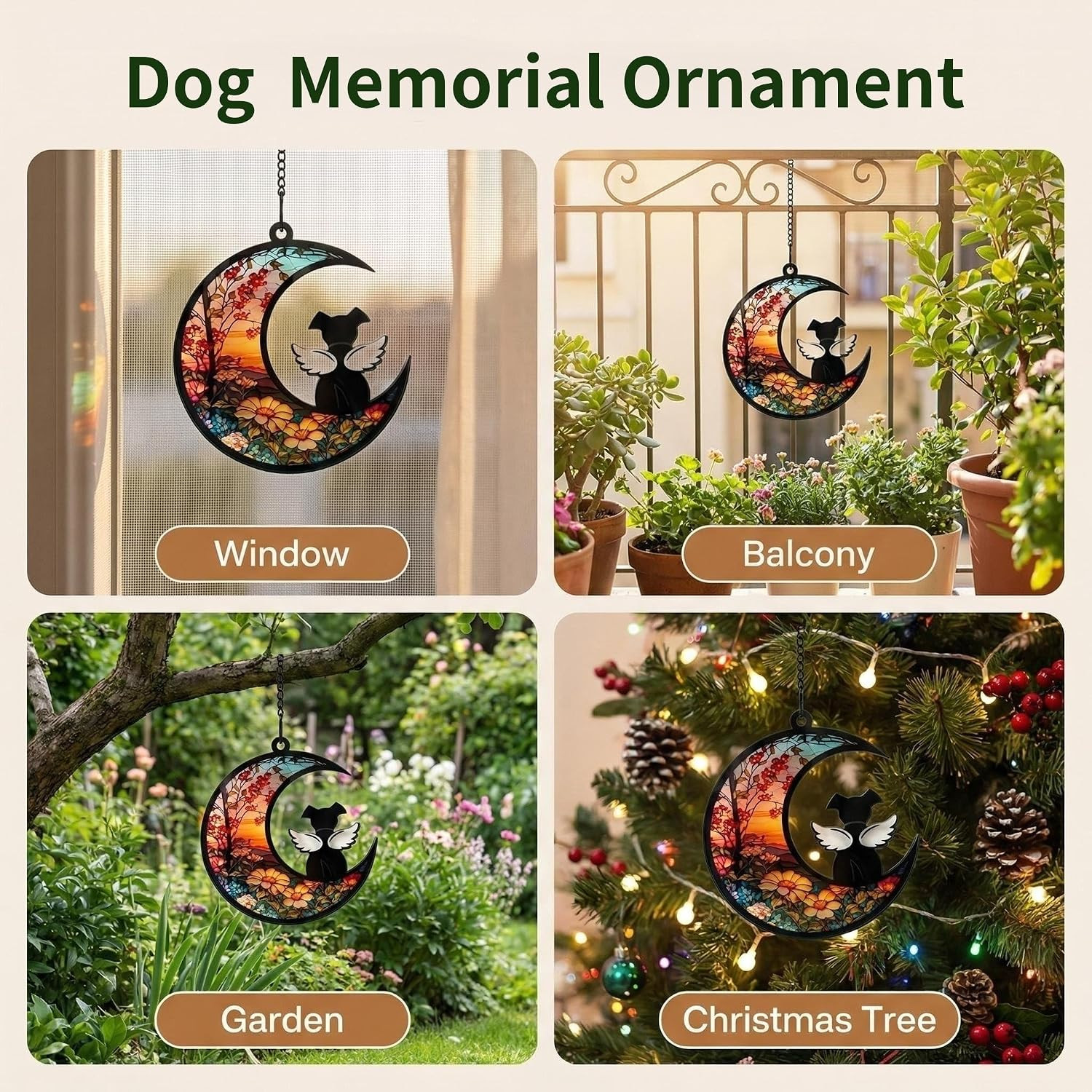 Dog Memorial Gifts,Diy Angel Dog Suncatcher Memorial,Loss of Dog Sympathy