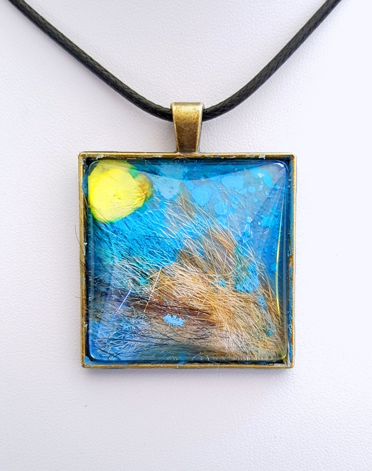 Memorial/Remembrance Pendant for Necklace – CUSTOM MADE with fur or ashes etc.