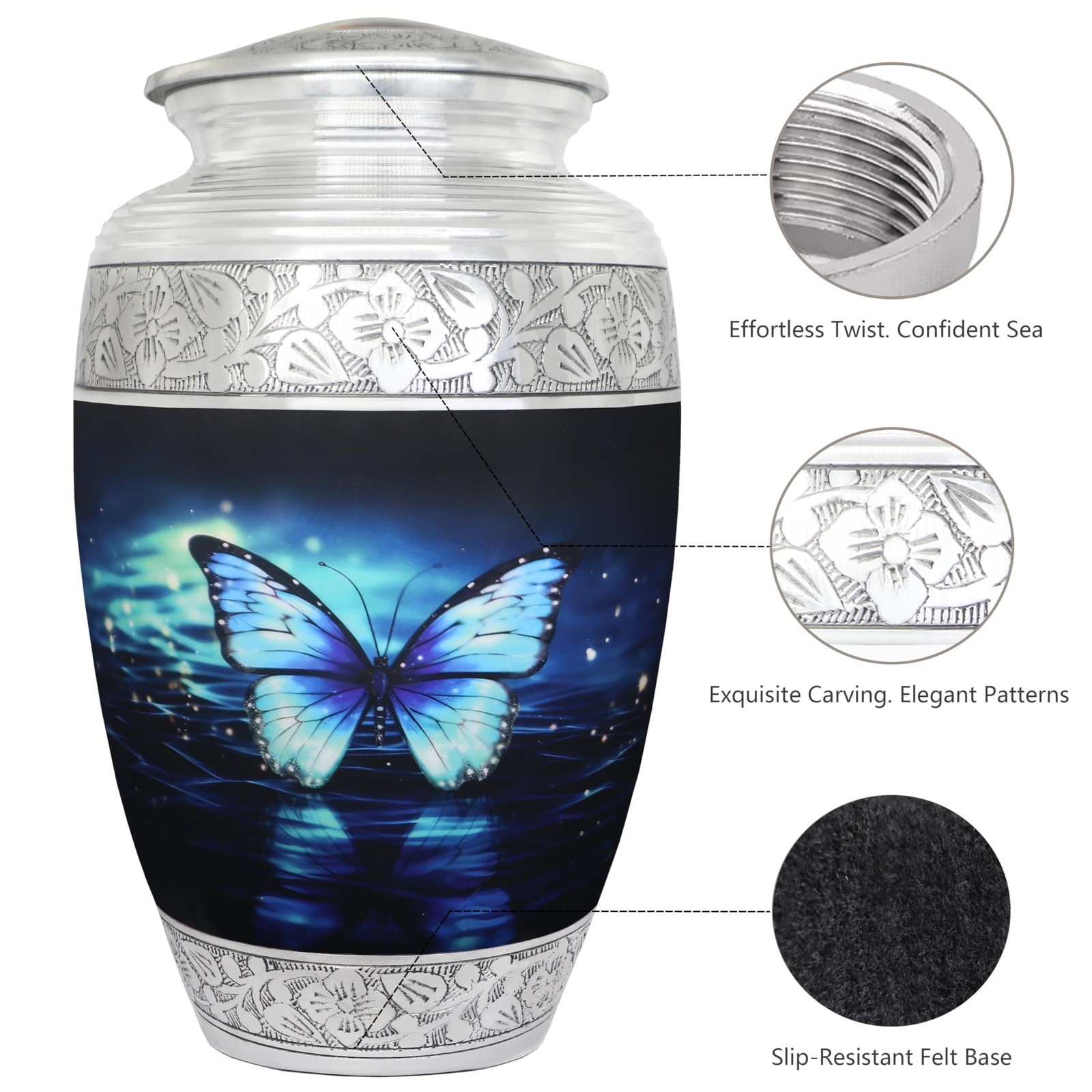 Urn for Ashes Adult Male & Female, Cremation Urns for Human Ashes Adult Man &…