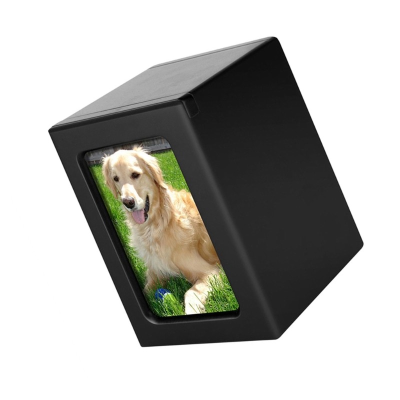 Cats Dogs Pet Ashes Single Box Solid Can Place Photos Commemorative Box