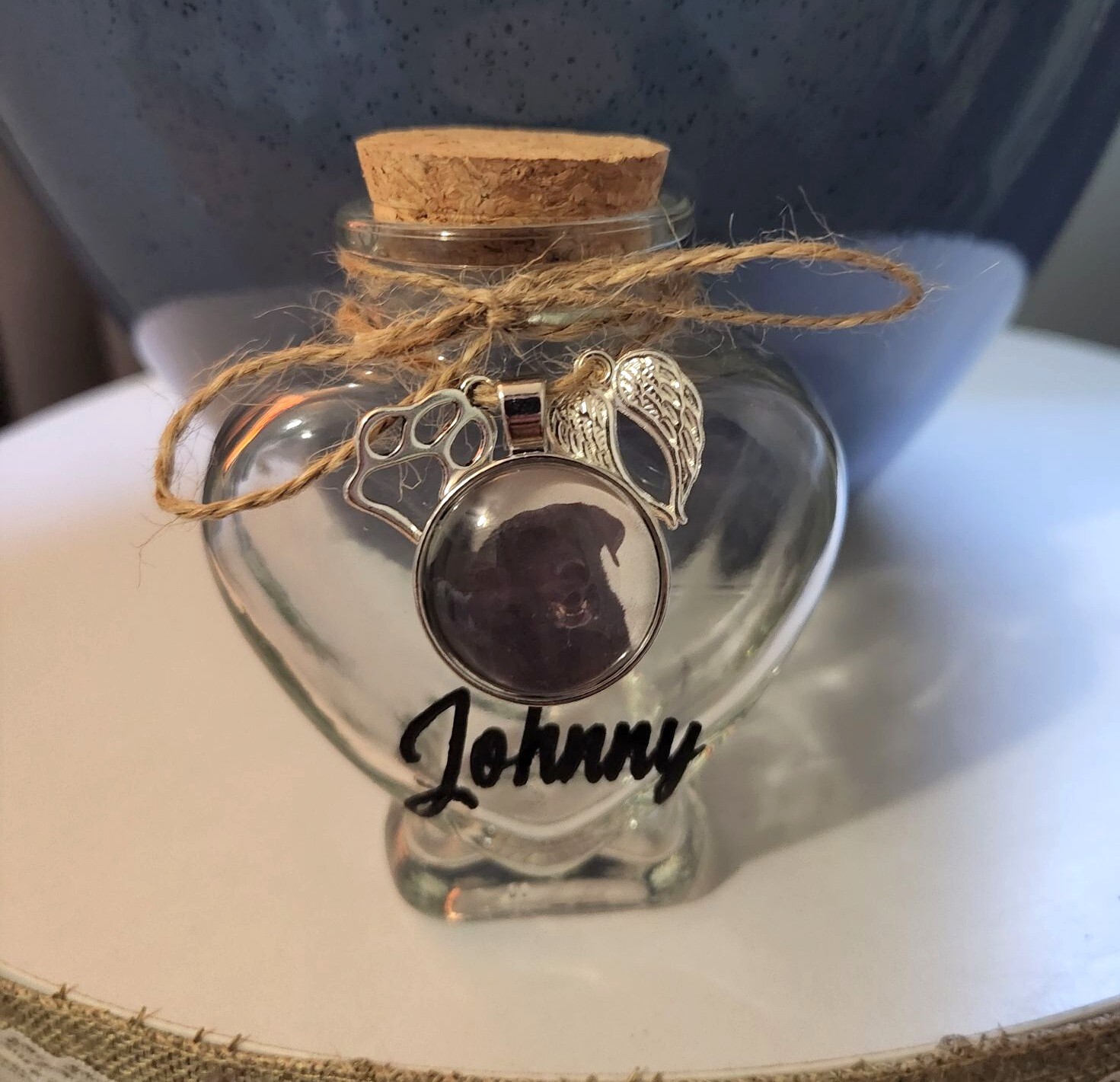 Pet Memorial Keepsake Jar for Hair – Pet Fur Memorial Vial for hair