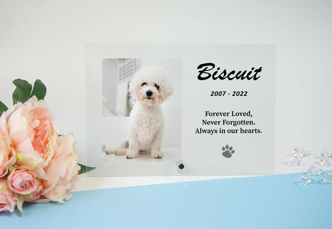 Personalised Pet loss Memorial Photo Plaque Dog Cat Horse Keepsake Gift