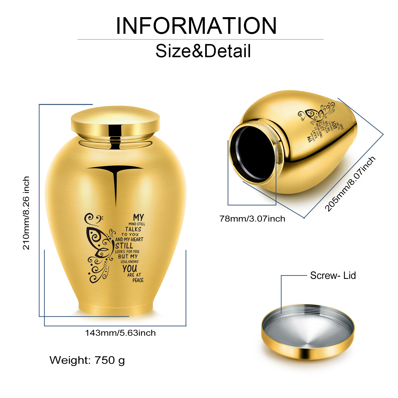 Urns for Ashes Adult Female – Butterfly Decorative Urns Cremation Urns for Ashes