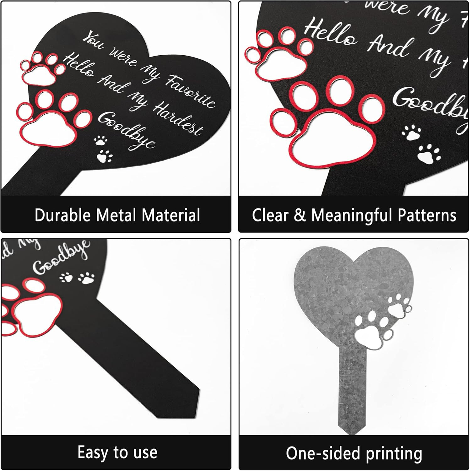 Pet Memorial Graves Markers for Dogs Cats, Pet Cemetery Headstones Decorations,